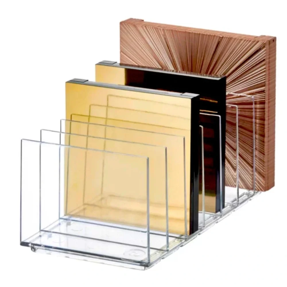 iDesign Clear Acrylic 7 Slot Cosmetic Palette Organizer.